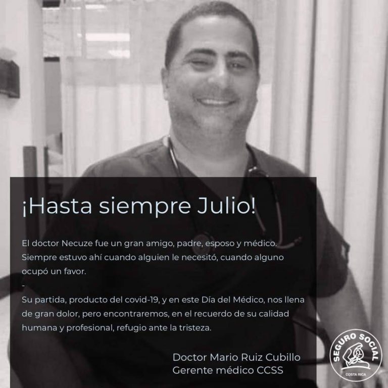 MÉDICO DEL HOSPITAL DE HEREDIA PIERDE LA BATALLA CONTRA EL COVID