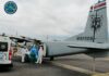 TRASLADAN POR AIRE PACIENTE COVID DESDE LIBERIA