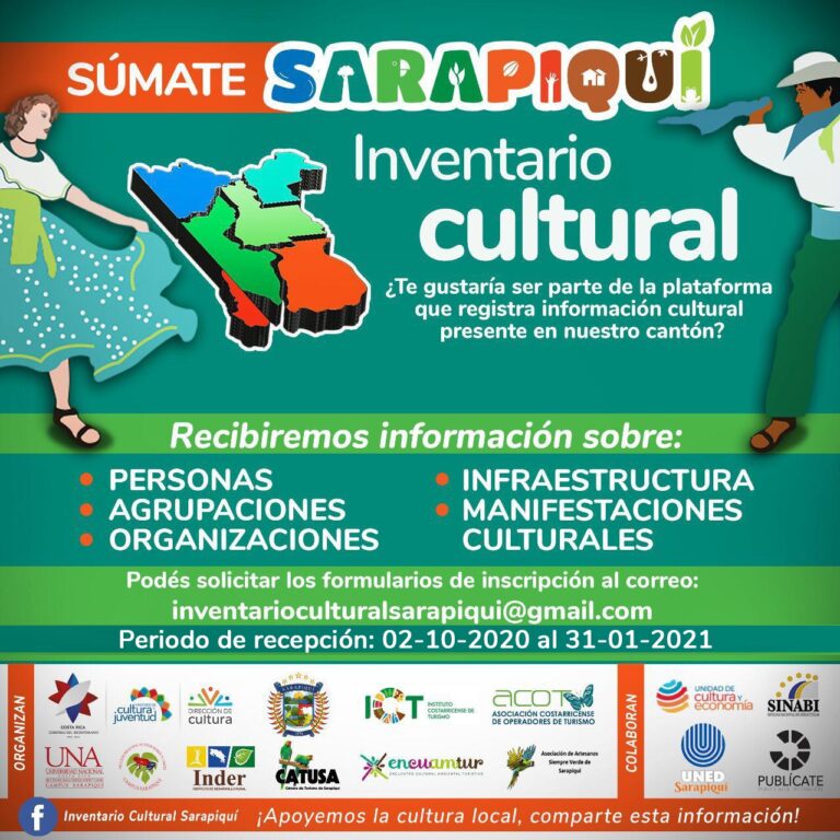 VECINOS PUEDEN SER PARTE DEL INVENTARIO CULTURAL SARAPIQUÍ