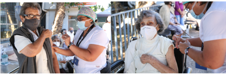 HERMANAS TIBACEÑAS SE VACUNAN JUNTAS CONTRA COVID