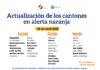 EN UNA SEMANA SE DUPLICA NÚMERO DE CANTONES EN ALERTA NARANJA