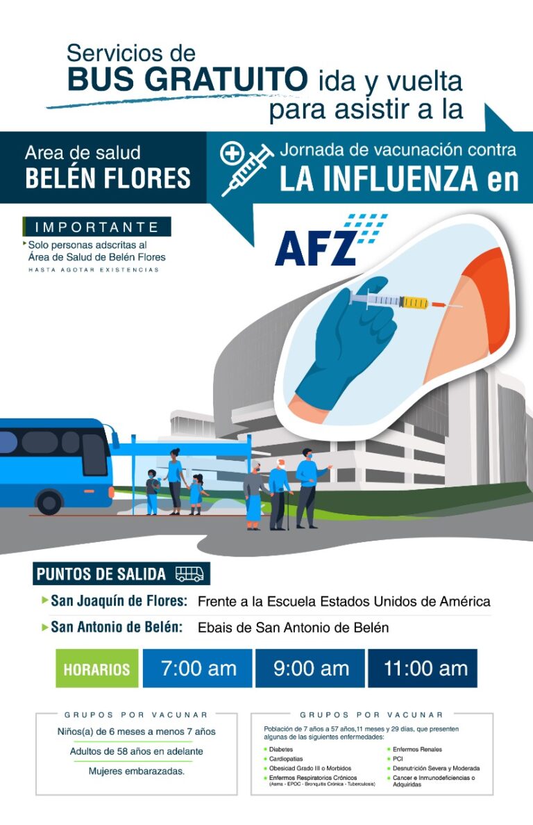 BUS GRATIS PARA IR A VACUNARSE CONTRA LA INFLUENZA