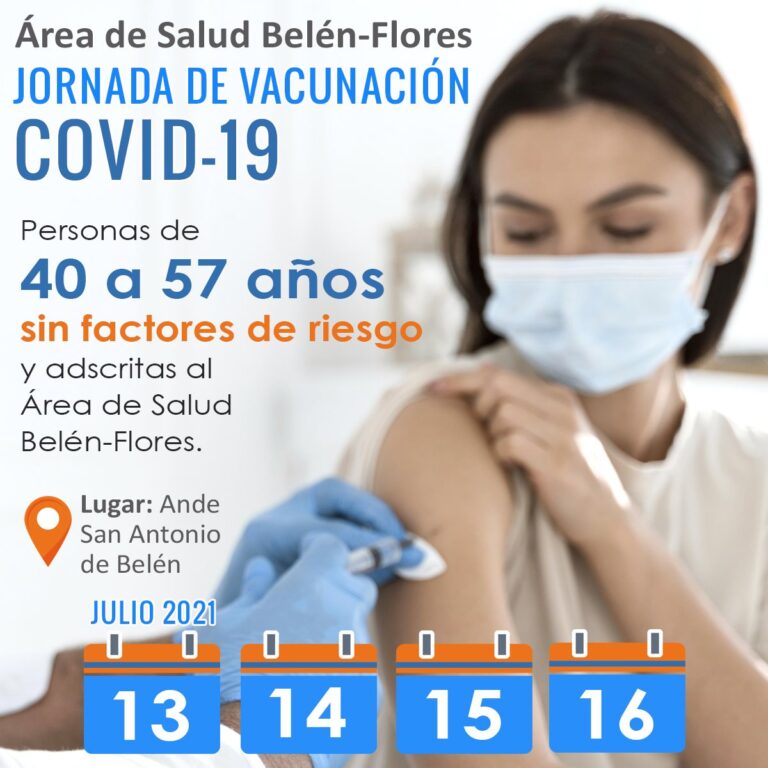 FLORES Y BELÉN VACUNAN CONTRA COVID A PERSONAS SIN FACTORES DE RIESGO