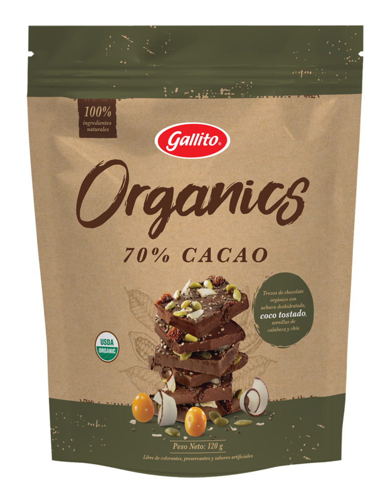 CHOCOLATE ORGÁNICO EN NUEVOS PRODUCTOS GALLITO