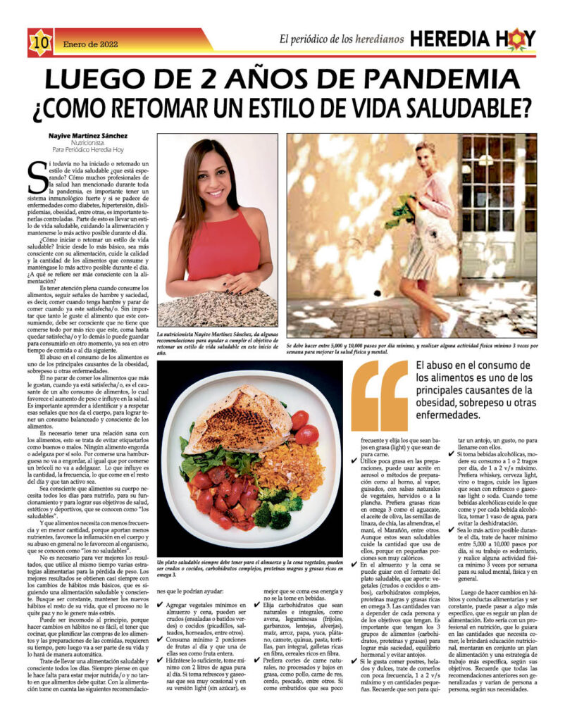 LUEGO DE 2 AÑOS DE PANDEMIA ¿COMO RETOMAR UN ESTILO DE VIDA SALUDABLE ...