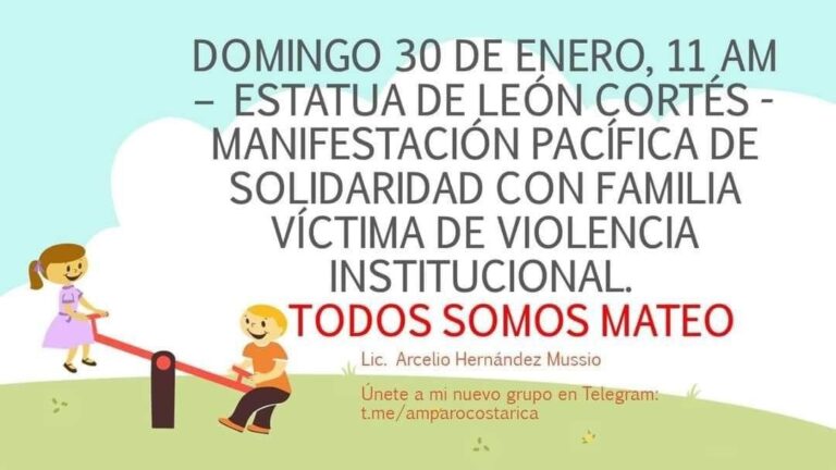 LLAMAN A MANIFESTACIÓN PACÍFICA POR MATEO