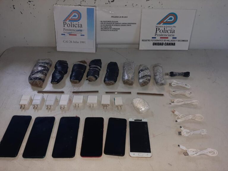 LANZAN CELULARES Y DROGA A CÁRCEL DE PUNTARENAS