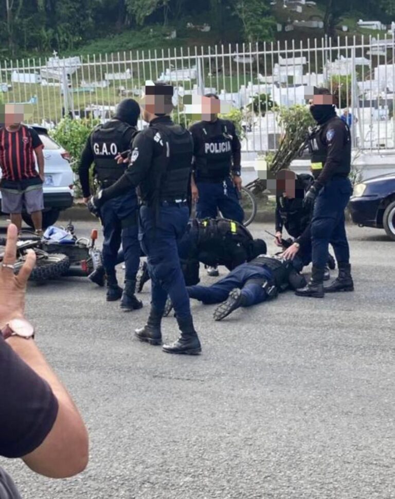 POLICÍA DE FUERZA PÚBLICA ES IMPACTADO POR VEHÍCULO