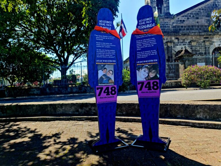 LLAMADO A COMBATIR EL FEMICIDIO CON SILUETAS COLOCADAS EN EL CANTÓN DE FLORES