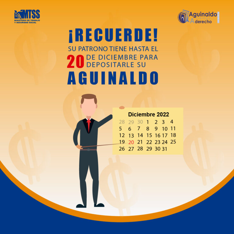 MAÑANA ES EL ÚLTIMO DÍA PARA PAGAR AGUINALDOS