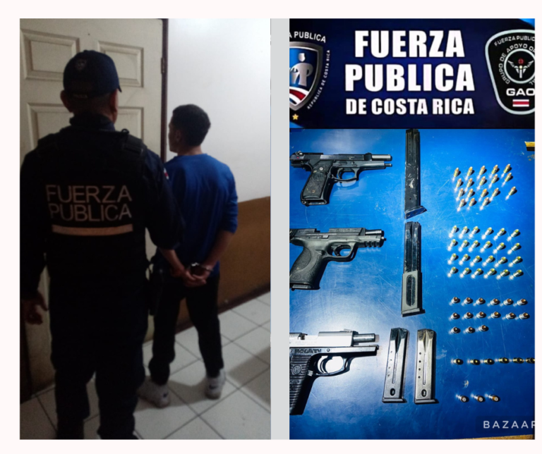 POLICÍA DECOMISA ARMAS AL ENTRAR A BRINDAR AYUDA A MUJER