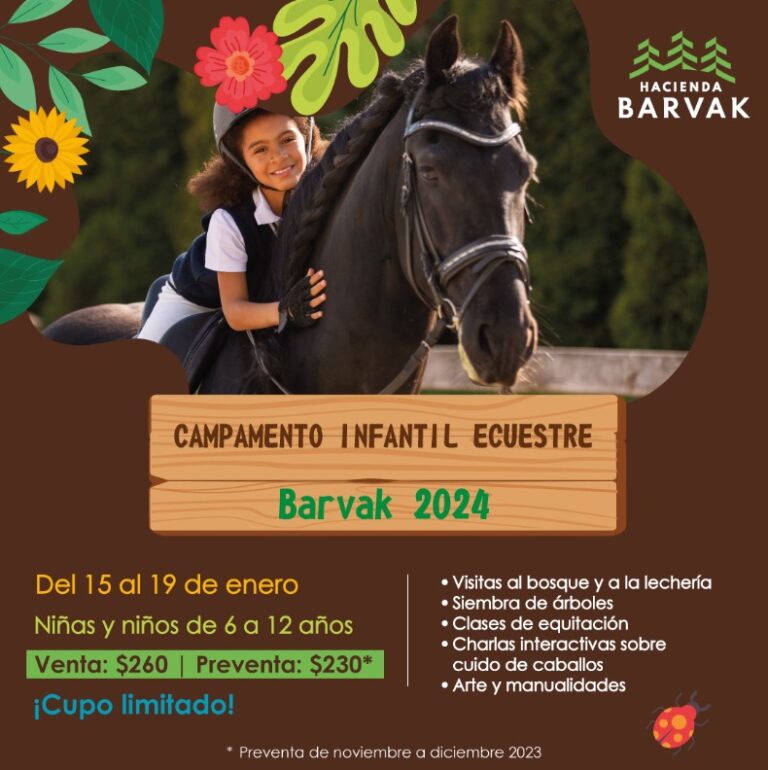 HACIENDA BARVAK ORGANIZA CAMPAMENTO ECUESTRE INFANTIL