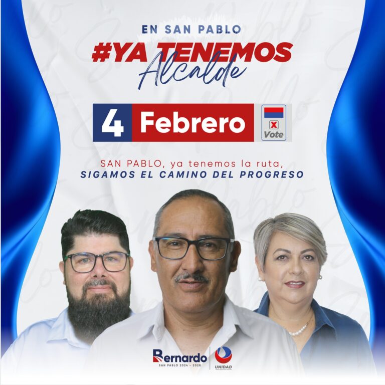 SAN PABLO REELIGE ALCALDE CON APLASTANTE MAYORÍA