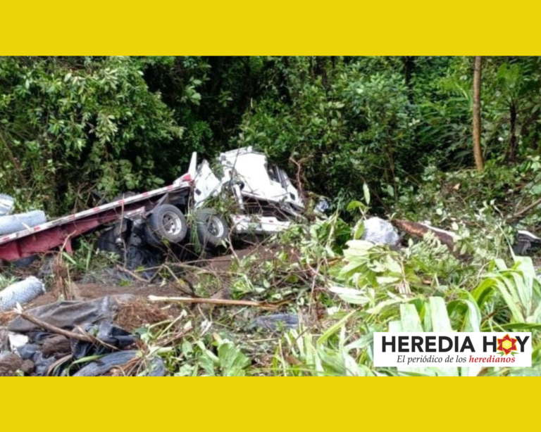 CAMIÓN CAE A PRECIPICIO EN LA RUTA 32