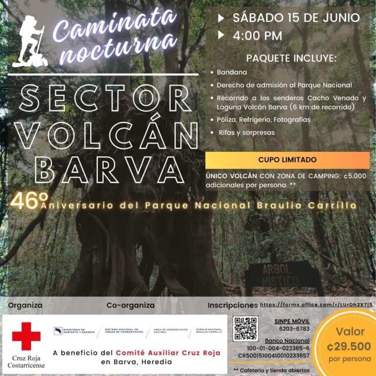 CAMINATA NOCTURNA POR LOS SENDEROS DEL VOLCÁN BARVA