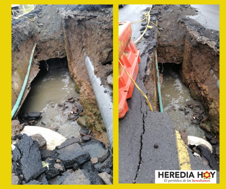 MARTES INICIAN TRABAJOS EN HUNDIMIENTO DE CALLE EN HEREDIA