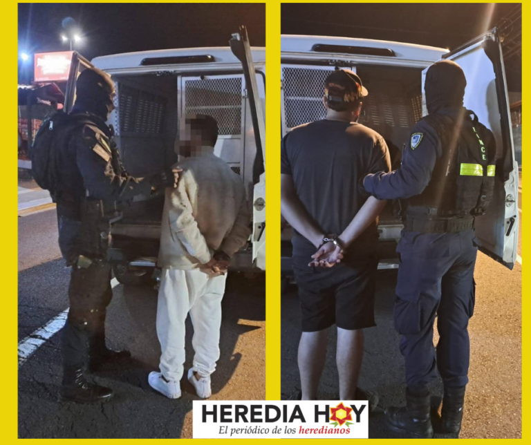 Los detenidos son identificados como de apellidos; Delgado y Solano.
