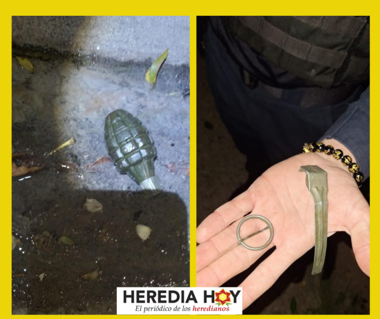 El artefacto explosivo que llevaba el sujeto.