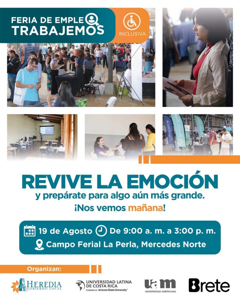 FERIA DE EMPLEO EN HEREDIA EL MARTES 19 DE AGOSTO