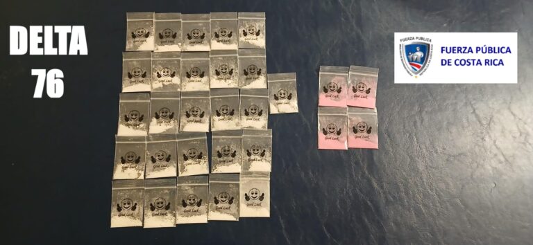 FUERZA PÚBLICA DETIENE A MENOR DE EDAD CON TUSI Y COCAÍNA EN GARABITO