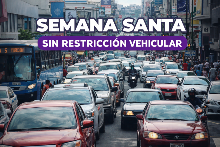 RESTRICCIÓN VEHICULAR NO APLICARÁ DURANTE SEMANA SANTA