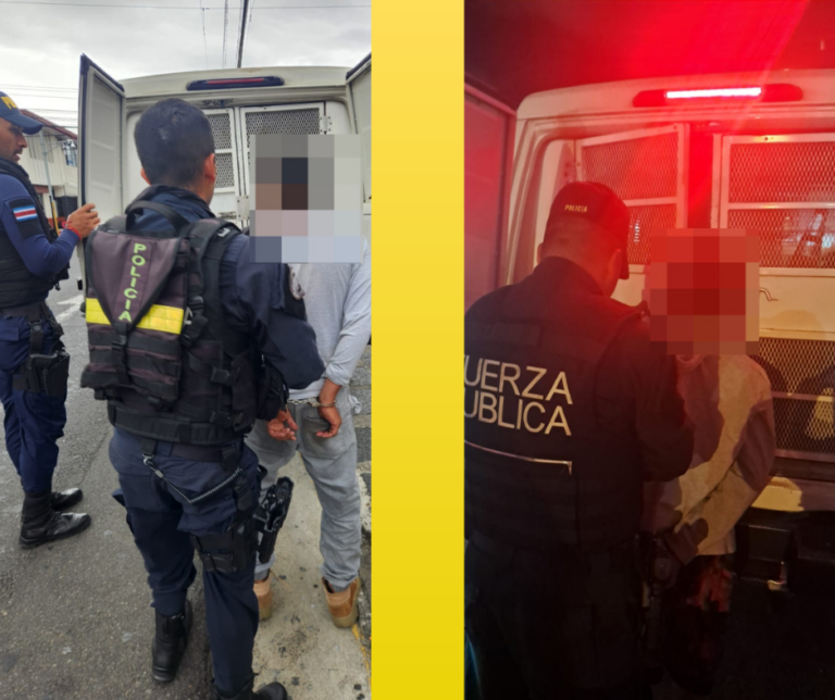 FUERZA PÚBLICA APREHENDIÓ A OCHO PERSONAS POR DIVERSOS DELITOS EN HEREDIA