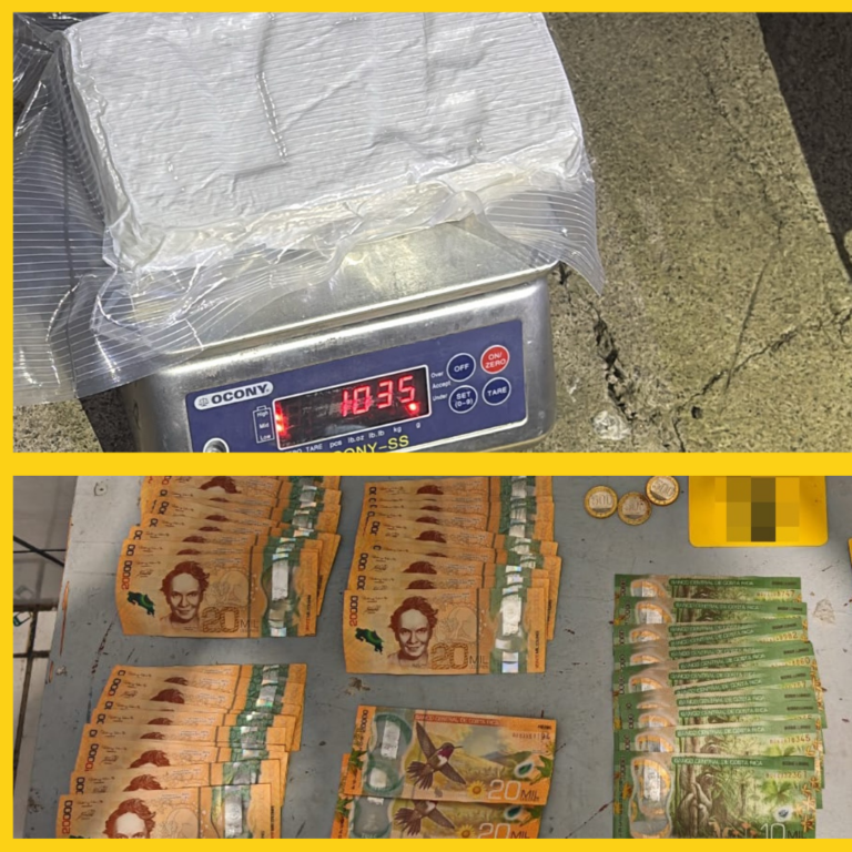 DECOMISAN UN KILO DE COCAÍNA DENTRO DE VEHÍCULO EN ALAJUELA