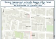 CIERRAN DE VÍA CERCA DEL LICEO MANUEL BENAVIDES